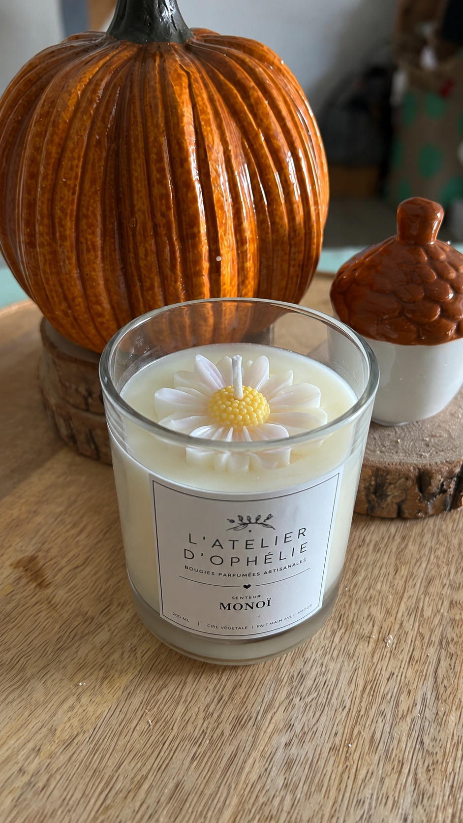 Bougie fleuri 200 ml 🕯️