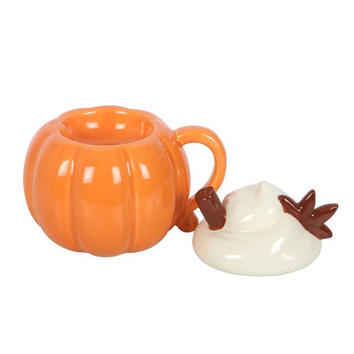 🎃 Brûle-parfum et chauffe-cire "Citrouille Gourmande" avec couvercle